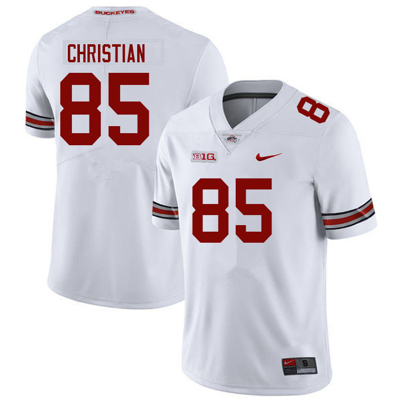 Ohio State Buckeyes #85 Bennett Christian College Football Jerseys Sale-White